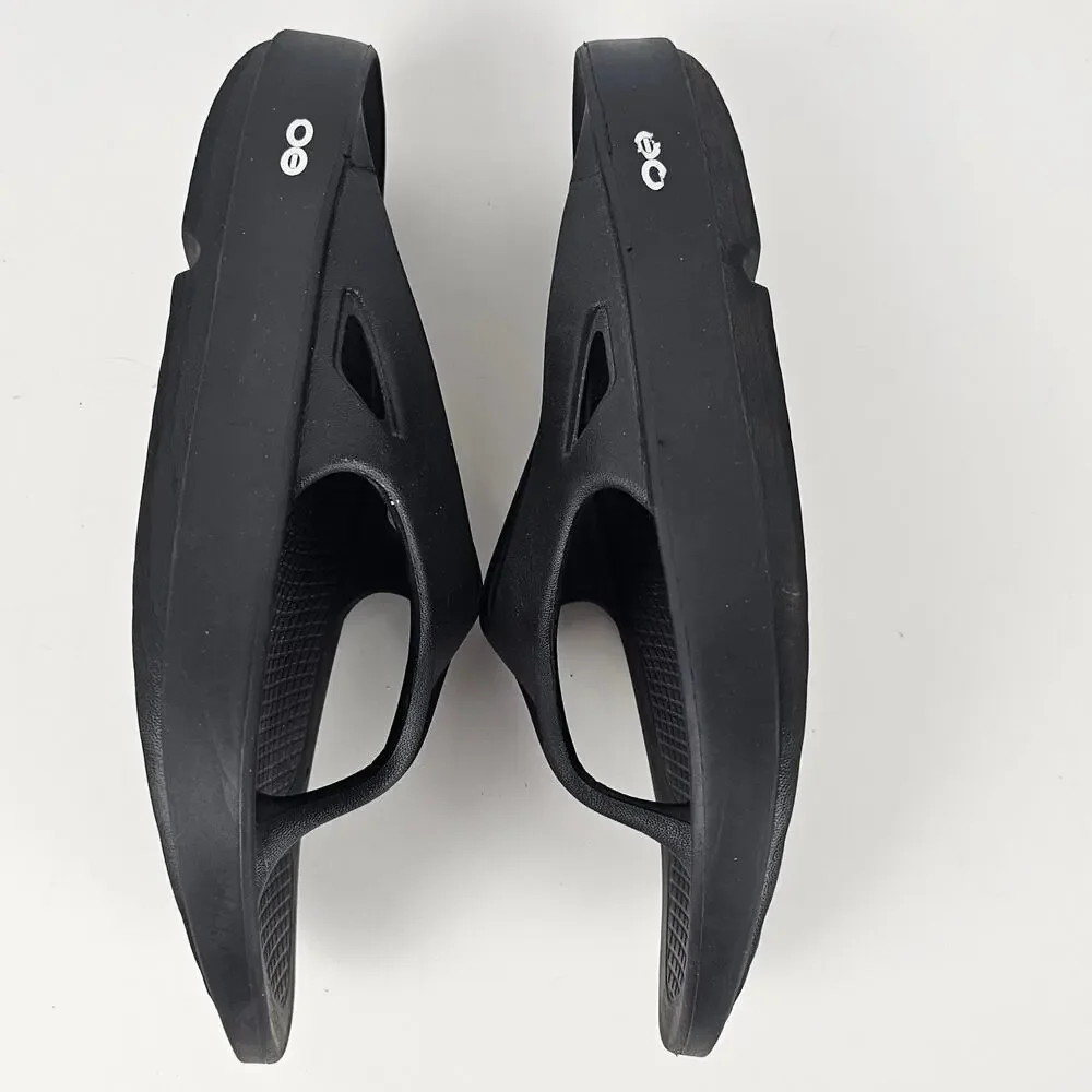 Shoes Oofos black classic flip flops Men's 9 W11 VGUC